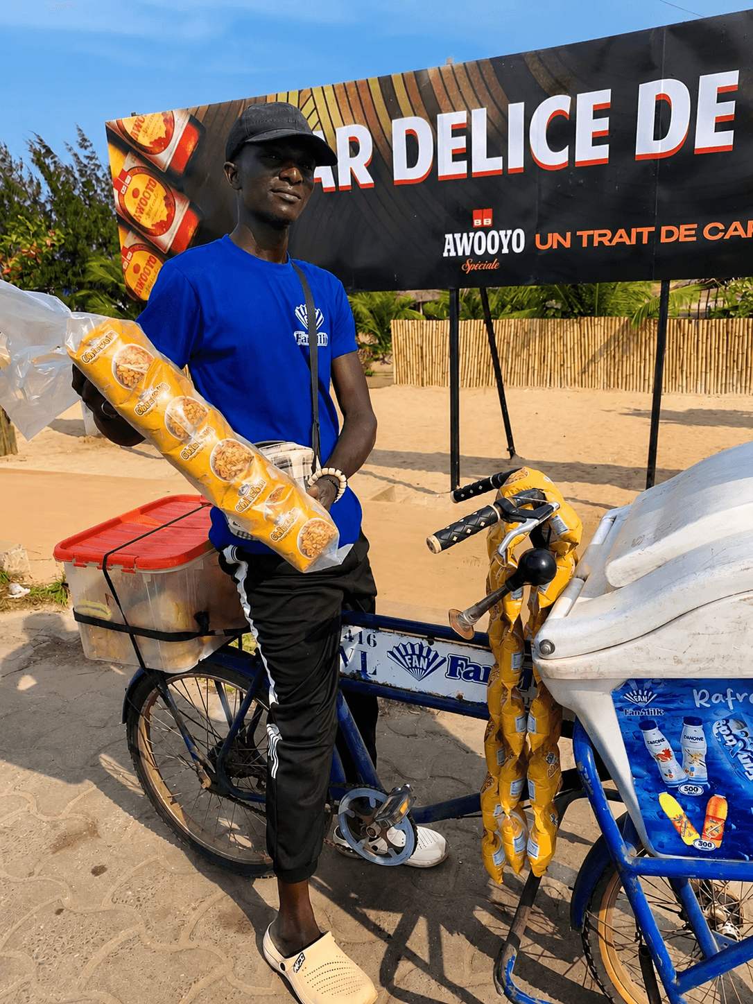Gala Chin Chin retail display in a Lomé outlet
