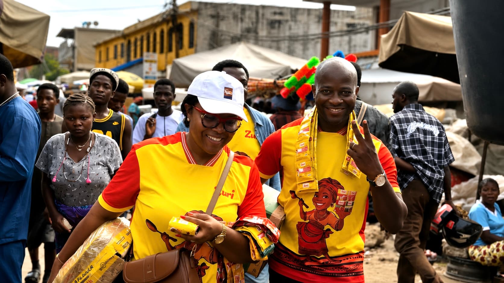 Zuri Market Day Crowd — trading photo
