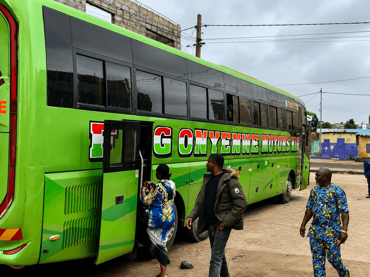 Coach preparing for a scheduled regional departure